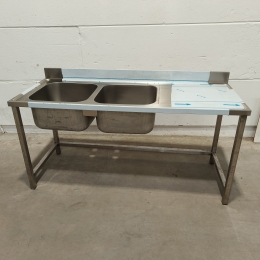 Rvs spoeltafel - 180x70 cm